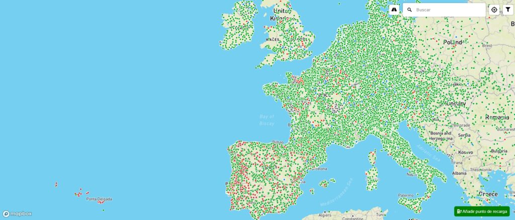 Map of charging points in Europe where can I charge an electric car